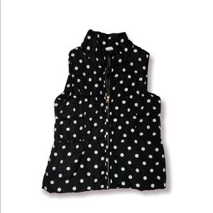 Polka dot puffy vest